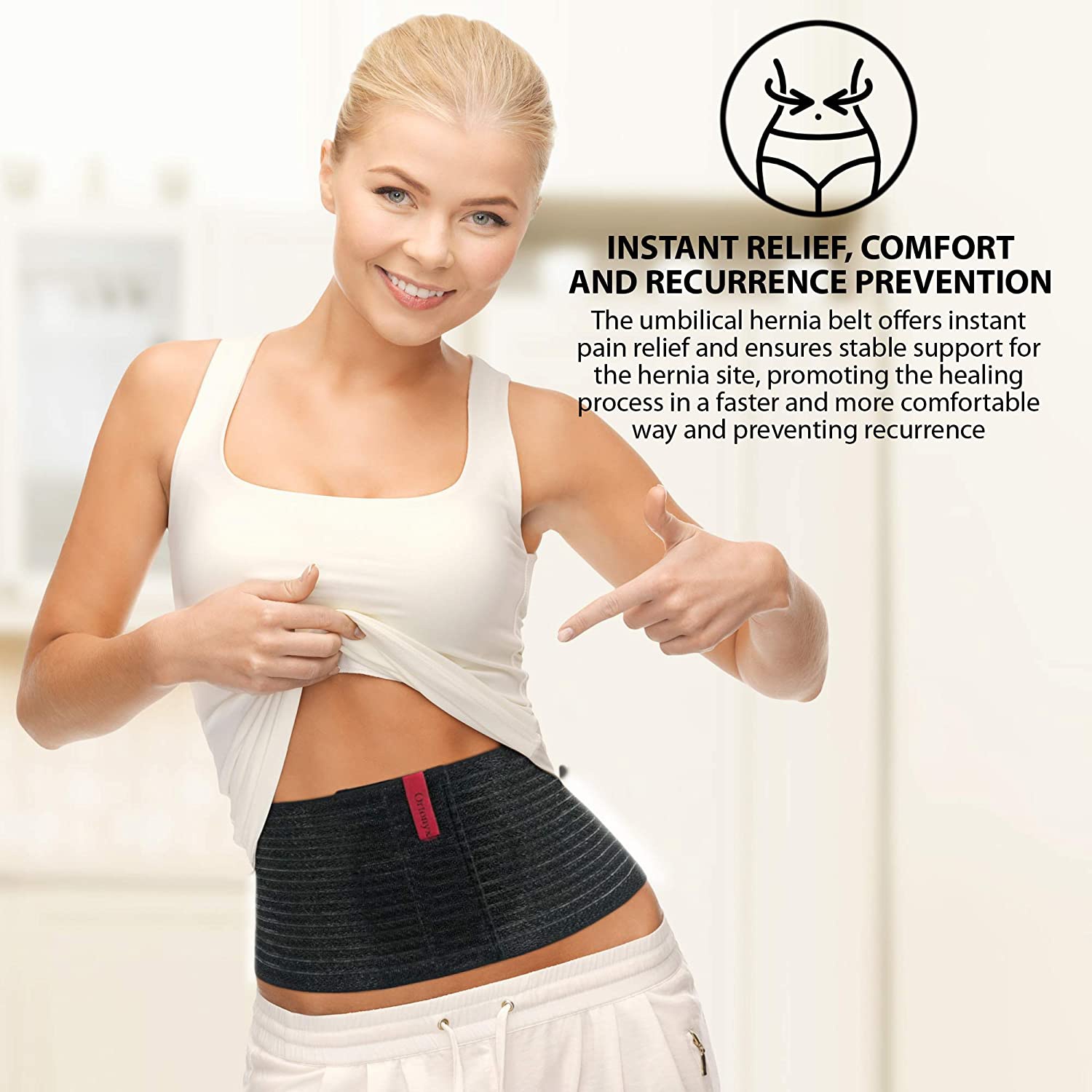 High-Quality Umbilical Hernia Belt with Support Pad - Navel, Ventral,  Epigast