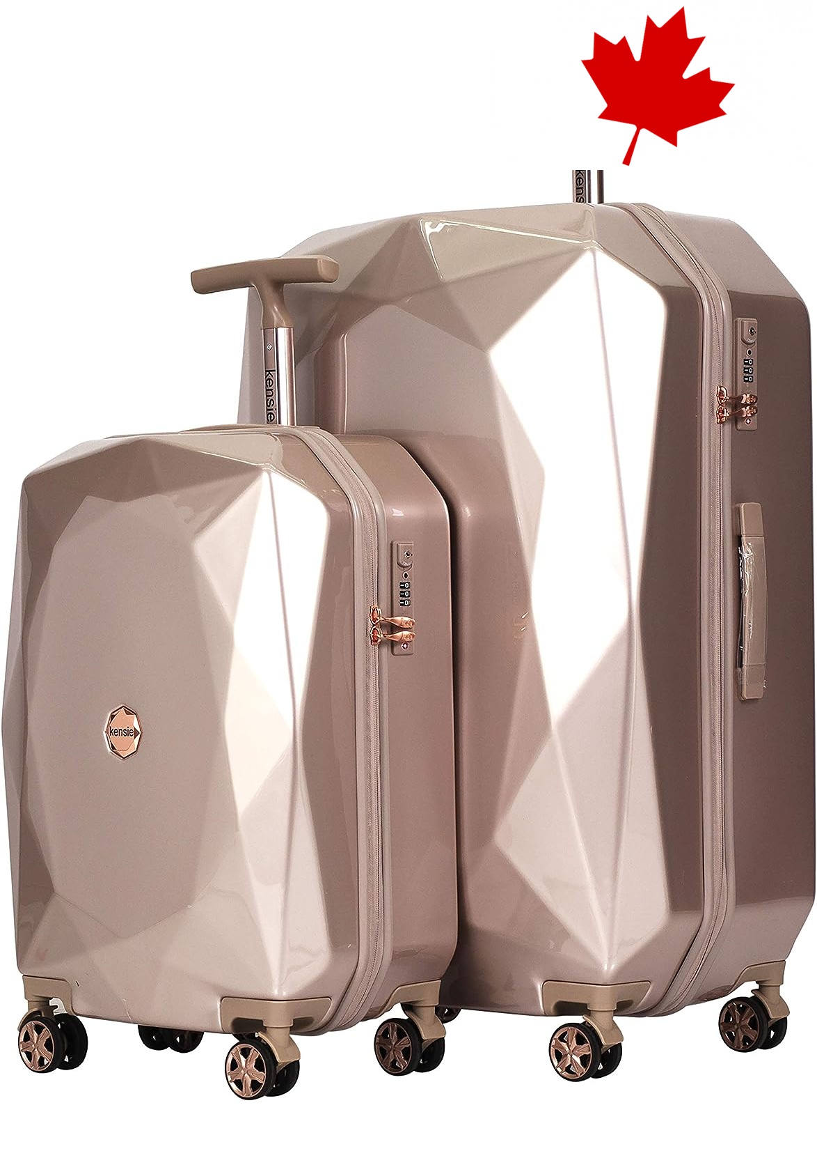 Rose Gold 3D Gemstone TSA Lock Hardside Spinner Luggage for Women - 20-Inch  C... | eBay