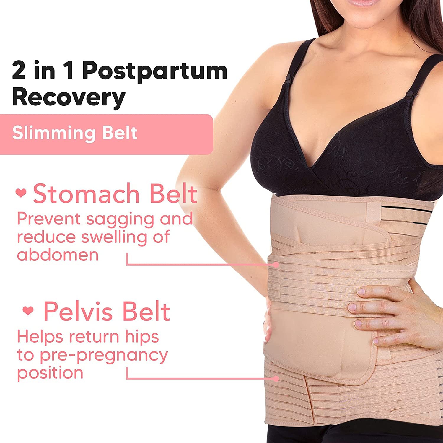 3 in 1 Postpartum Belly Support Recovery Wrap Pregnancy Band After