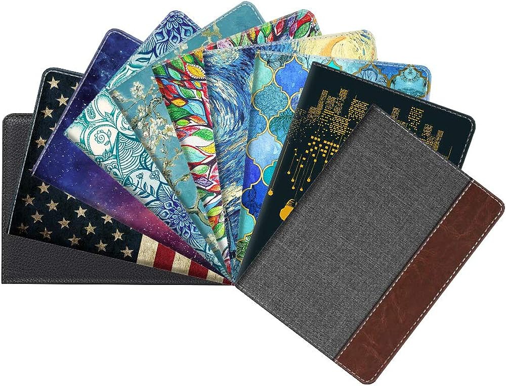 RFID Blocking Passport Holder Travel Wallet - PU Leather Card Case Cover (5.5...